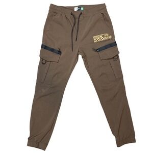 Rock Salt Men Pants M Cargo Jogger Brown Performance Drawstring Waterproof‎